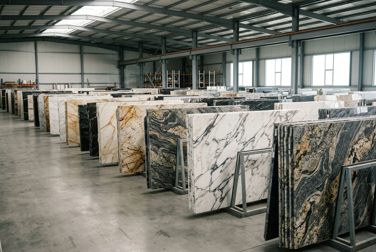 Granite & Quartzite Slabs to the USA 2 Polished natural stone slabs ready for export from India, Stone Harbor Exports