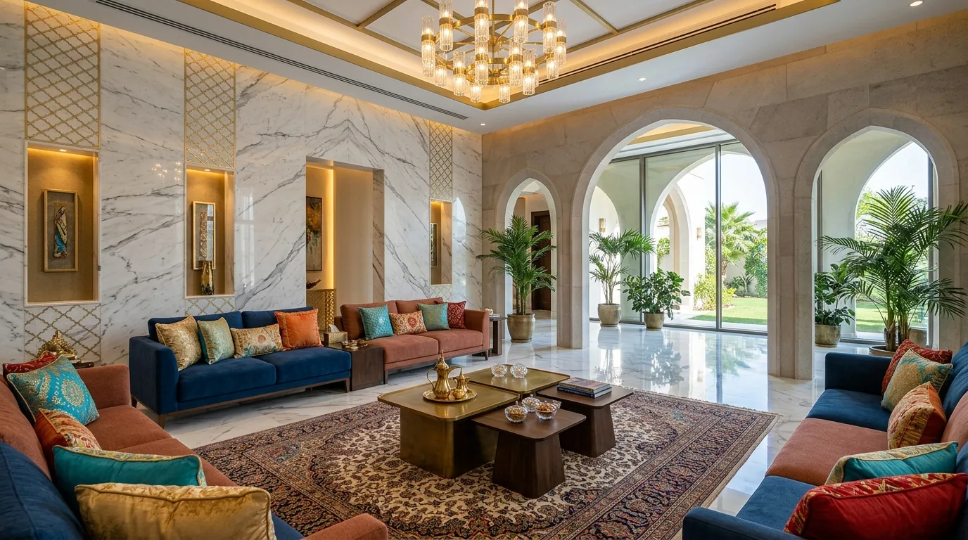 فيلا فاخرة في الرياض بأرضيات وجدران من الرخام الهندي الأبيض، Stone Harbor Exports